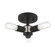 Copenhagen Three Light Ceiling Mount in Black w/ Brushed Nickels (107|51137-04)