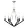 Beckett Six Light Chandelier in Brushed Nickel & Black (107|51166-91)