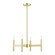 Copenhagen Four Light Chandelier in Satin Brass (107|51174-12)