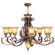 Villa Verona Nine Light Chandelier in Hand Applied Verona Bronze w/ Aged Gold Leafs (107|8586-63)