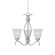 Basix Three Light Chandelier in Satin Nickel (16|10123FTSN)