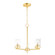 Corona Three Light Chandelier in Satin Brass (16|10203CLSBR)