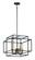 Liner Four Light Pendant in Black / Satin Brass (16|10247BKSBR)