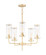 Crosby Five Light Chandelier in Satin Brass (16|11475CRSBR)