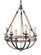 Lodge Six Light Chandelier in Weathered Oak / Bronze (16|20335WOBZ)