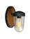 Lido One Light Outdoor Wall Lantern in Antique Pecan / Black (16|30011CDAPBK) Lido One Light Outdoor Wall Lantern in Antique Pecan / Black (16|30011CDAPBK)