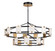 Radiant LED Chandelier in Black / Gold Leaf (16|39538CYBKGL)