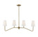 Mchan Four Light Chandelier in Natural Brass (446|M10078NB)