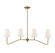 Mchan Four Light Linear Chandelier in Natural Brass (446|M10078NB)