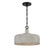 One Light Pendant in Weathered Gray with Black (446|M70103WGBK)