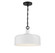 One Light Pendant in White w/Black (446|M70103WHBK)