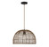 One Light Pendant in Dark Rattan with a Dark Brown Socket (446|M70105DR)