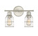 Mbath Two Light Bathroom Vanity Light in Brushed Nickel (446|M80003BN)