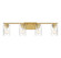 Mbath Four Light Bathroom Vanity in Natural Brass (446|M80039NB)