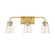Mbath Three Light Bathroom Vanity in Natural Brass (446|M80044NB)
