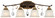 Chateau Nobles Four Light Bath in Raven Bronze With Sunburst Gold Leaf Highlights (29|N1464-652)