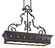 Montparnasse 12 Light Island Pendant in French Black With Gold Leaf Highlights (29|N6107-20)
