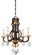 Chateau Nobles Four Light Mini Chandelier in Raven Bronze W/Sunburst Gold H (29|N6454-652)