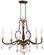 Chateau Nobles Six Light Island Pendant in Raven Bronze W/Sunburst Gold H (29|N6457-652)