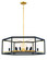 Sable Point 12 Light Pendant in Sand Black With Honey Gold (29|N7855-707)