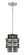 Presten One Light Mini Pendant in Brushed Nickle With Sand Coal (29|N7980-420)
