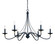Westchester County Six Light Chandelier in Sand Coal w/Skyline Gold Leaf (7|1046-677)