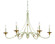 Westchester County Six Light Chandelier in Farmhouse White w/Gilded Gold Leaf (7|1046-701)