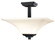 Agilis Two Light Semi Flush Mount in Black (7|1816-66)