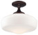 One Light Semi Flush Mount in Brushed Bronze (7|2259-576)