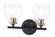 Winsley Two Light Wall Sconce in Coal And Stained Brass (7|2432-878)