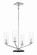 Highland Crossing Four Light Chandelier in Polished Nickel w/Coal (7|2494-572)