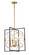Titans Trace Four Light Pendant in Sand Coal W/ Painted Honey Gol (7|3914-707A)