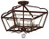 Astrapia Four Light Semi Flush Mount in Dark Rubbed Sienna w/Aged Silver (7|4347-593)