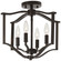 Elyton Four Light Semi Flush Mount in Downtown Bronze w/Gold Highlights (7|4656-579)