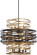 Vortic Flow 18 Light Chandelier in Dark Bronze W/Mosaic Gold Inte (7|4679-111)