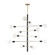 Astrid 12 Light Chandelier in Aged Brass/Black (428|H178812-AGB/BK)