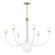 Coco LED Chandelier in Aged Brass/Soft Off White (428|H234807-AGB/WH)
