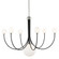 Coco LED Chandelier in Polished Nickel/Black (428|H234807-PN/BK)