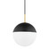 Renee One Light Pendant in Aged Brass/Black (428|H344701L-AGB/BK)