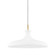 Cassidy One Light Pendant in Aged Brass/Soft Off White (428|H421701L-AGB/WH)