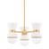 Gillian Three Light Semi Flush Mount in Aged Brass/Ceramic Gloss Cream (428|H469603-AGB/CCR)