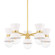 Gillian Five Light Chandelier in Aged Brass/Ceramic Gloss Cream (428|H469805-AGB/CCR)