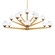 Double Bubble LED Chandelier in Aged Brass (281|PD-82042-AB)