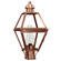 Boston One Light Post Mount in Antique Copper (196|1003-AC-CIM-CLR)