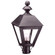 Boston One Light Post Mount in Dark Brass (196|1123-DB-CIM-CLR)