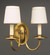 Sconce Two Light Wall Sconce in Antique Brass (196|118-AB-LT2-SHD)