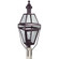Boston One Light Post Mount in Dark Brass (196|1253-DB-CIM-CSG)