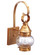 Cageless One Light Wall Mount in Antique Brass (196|2011-AB-MED-CLR)