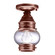 Cageless One Light Flush Mount in Antique Copper (196|2014-AC-MED-CLR)