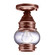 Cageless One Light Flush Mount in Antique Copper (196|2014-AC-MED-CSG)
